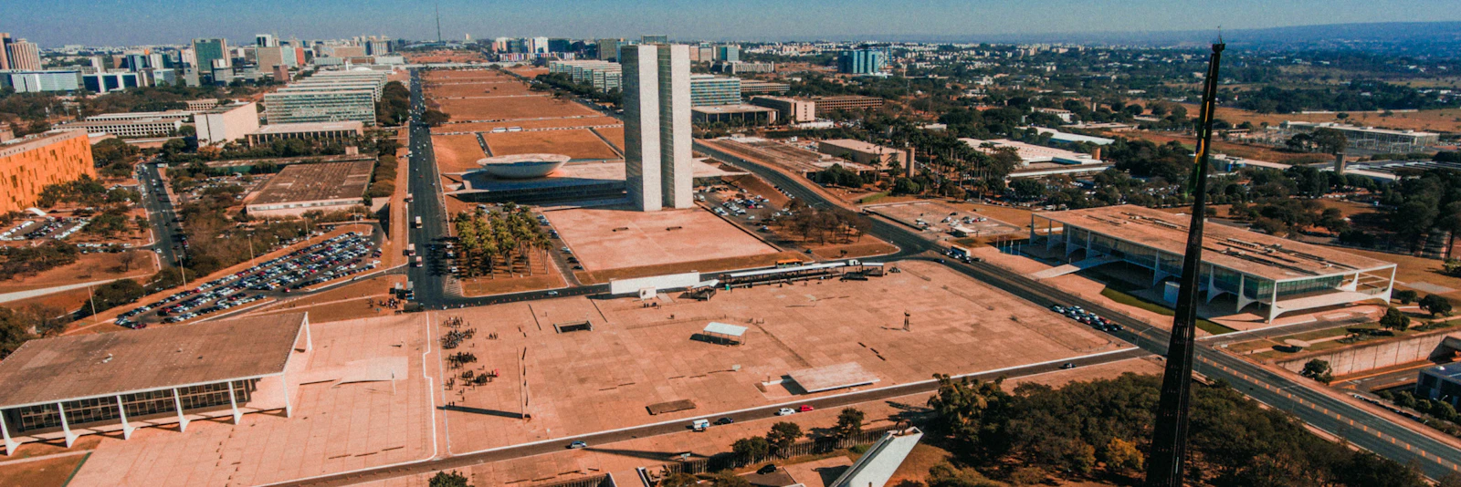 Vista aérea de Brasília e do Distrito Federal, região atendida pelas campanhas de Google Ads