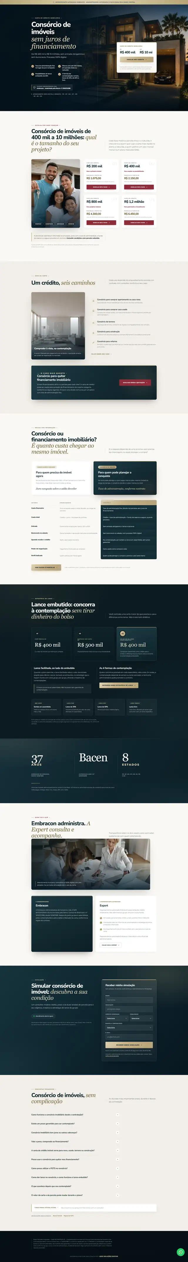 Site desenvolvido pela Ledo para Expert Consórcio - página completa