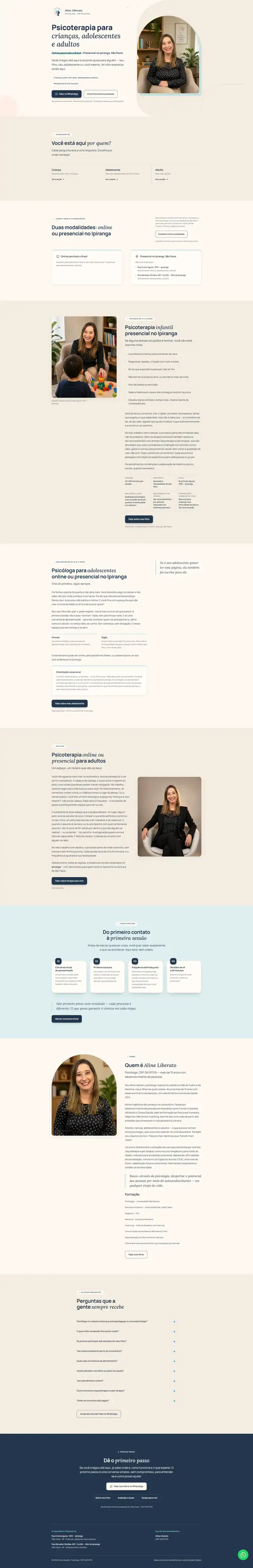 Site desenvolvido pela Ledo para Liberament - página completa
