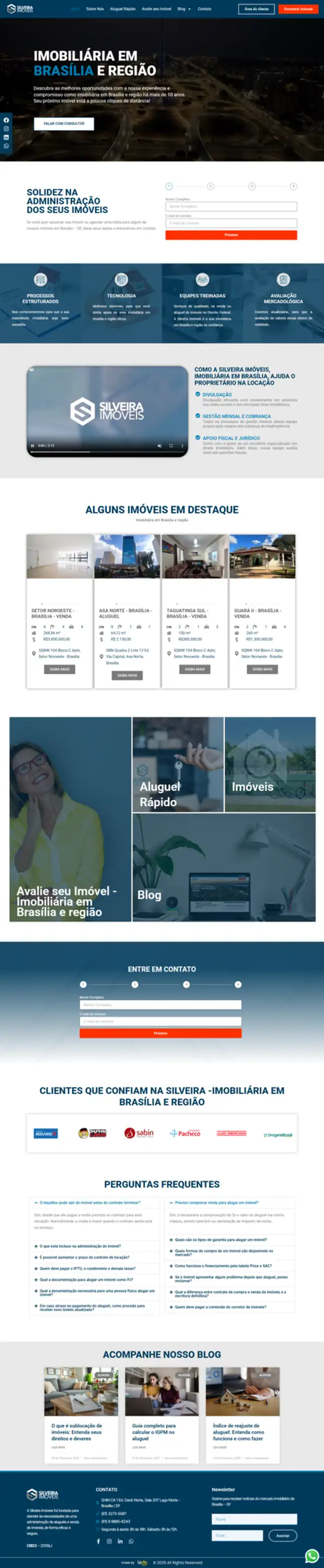 Site desenvolvido pela Ledo para Silveira Imóveis - página completa