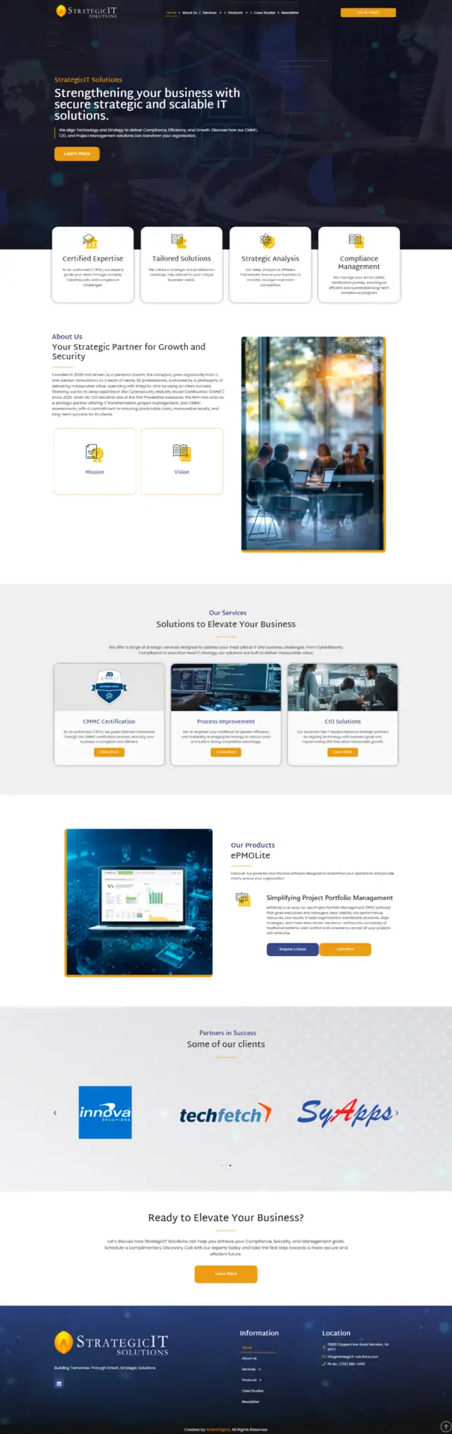 Site desenvolvido pela Ledo para Strategic IT - página completa
